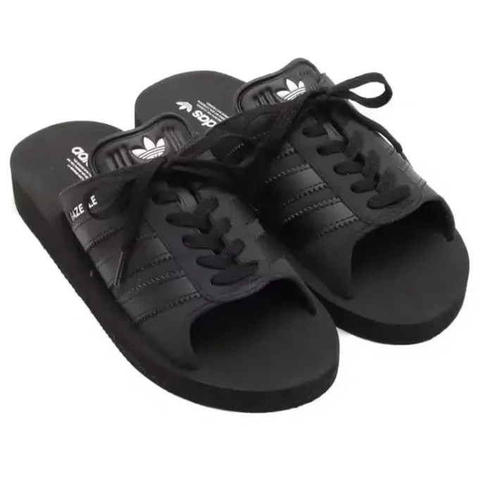 Adidas Gazelle Beach Slides “Core Black”