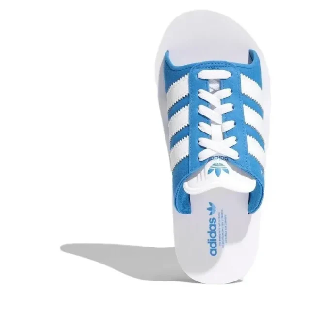 Adidas Gazelle Beach Slides “White Blue”