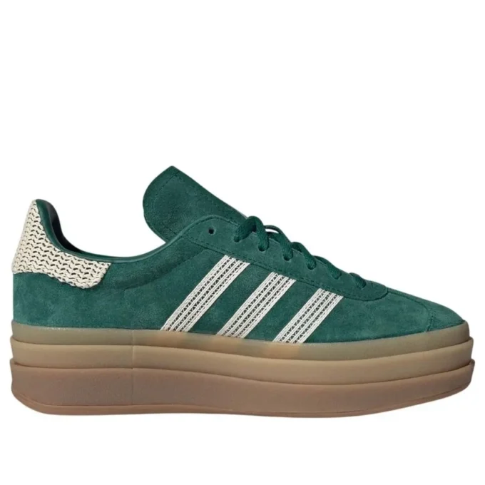 Adidas Gazelle Bold “Collegiate Green White Gold”