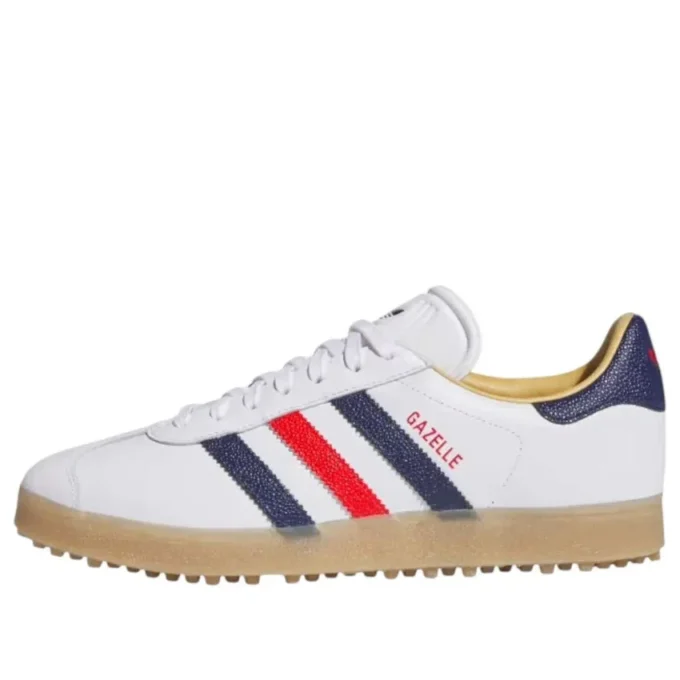 Adidas Gazelle Golf Le “Cloud White Dark Blue Red”