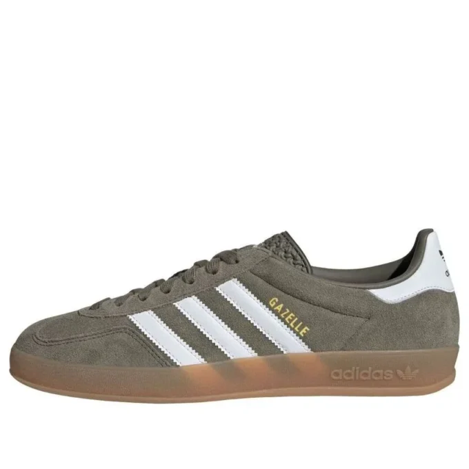 Adidas Gazelle Indoor “Olive Strata Cloud White”