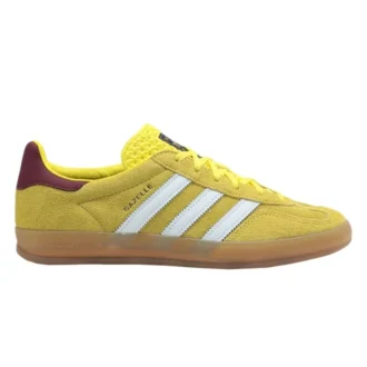 Adidas Gazelle indoor schoenen “Bright Yellow Burgundy”