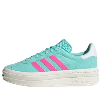 Adidas Gazelle-schoenen “Flash Aqua Lucid Pink”