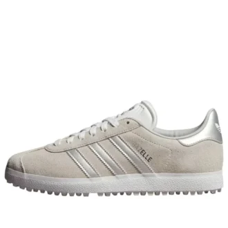 Adidas Gazelle Spikeless Golf “Crystal White Silver Metallic”