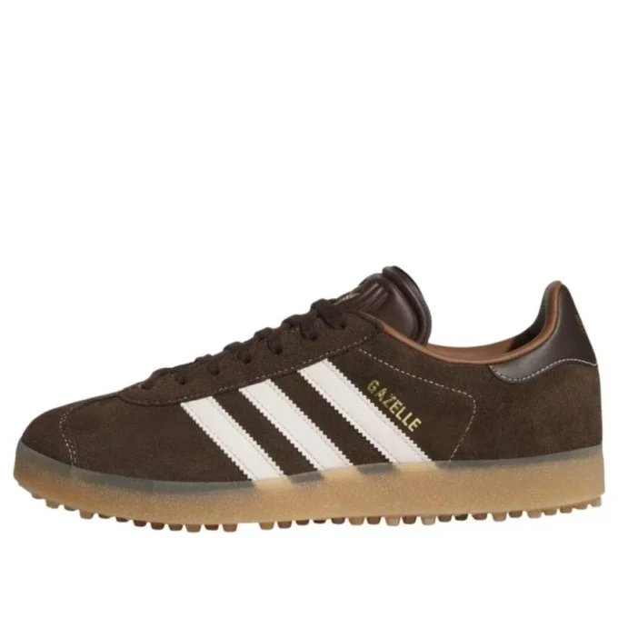 Adidas Gazelle Spikeless Golf “Dark Brown Chalk White”