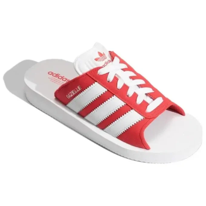 Adidas Gazelle strandteenslippers “White Red”