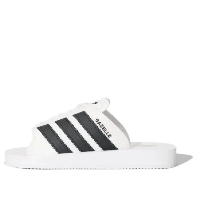 Adidas Gazelle strandteenslippers “Wit Zwart”