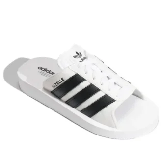 Adidas Gazelle strandteenslippers “Wit Zwart”