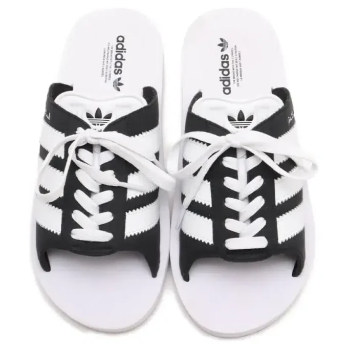 Adidas Gazelle strandteenslippers “Wit Zwart”