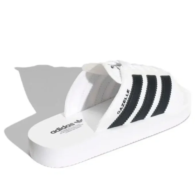 Adidas Gazelle strandteenslippers “Wit Zwart”