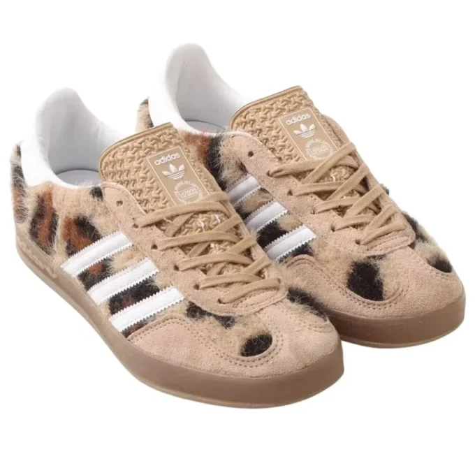 Adidas X Atmos Pink Gazelle Indoor “Trinity Leopard Warm Sandstone”