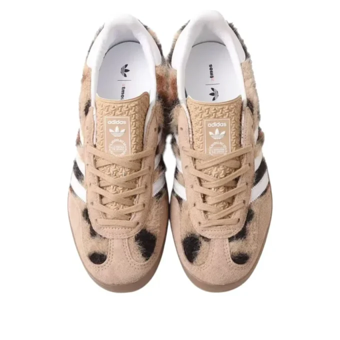 Adidas X Atmos Pink Gazelle Indoor “Trinity Leopard Warm Sandstone”