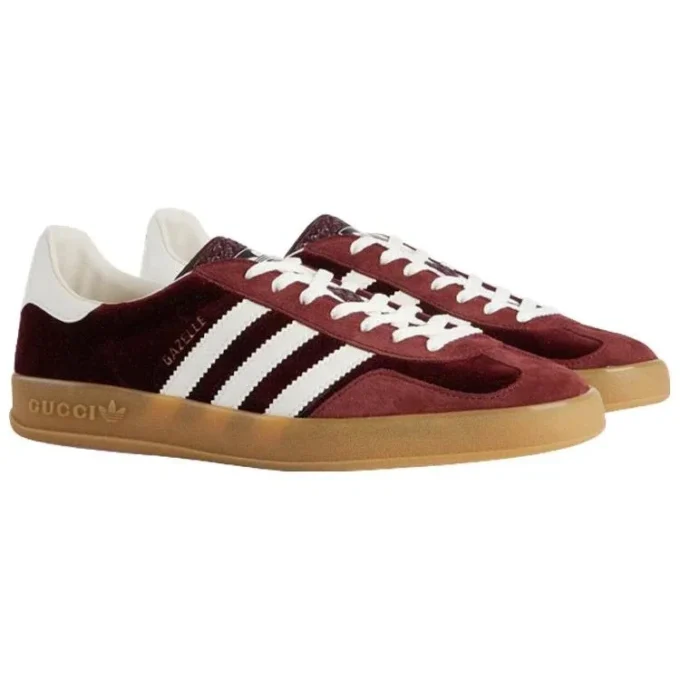 Adidas X Gucci Gazelle “Burgundy Velvet”