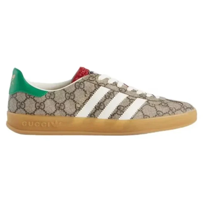Adidas X Gucci Gazelle Gg Supreme-schoenen “Beige Ebony Green”